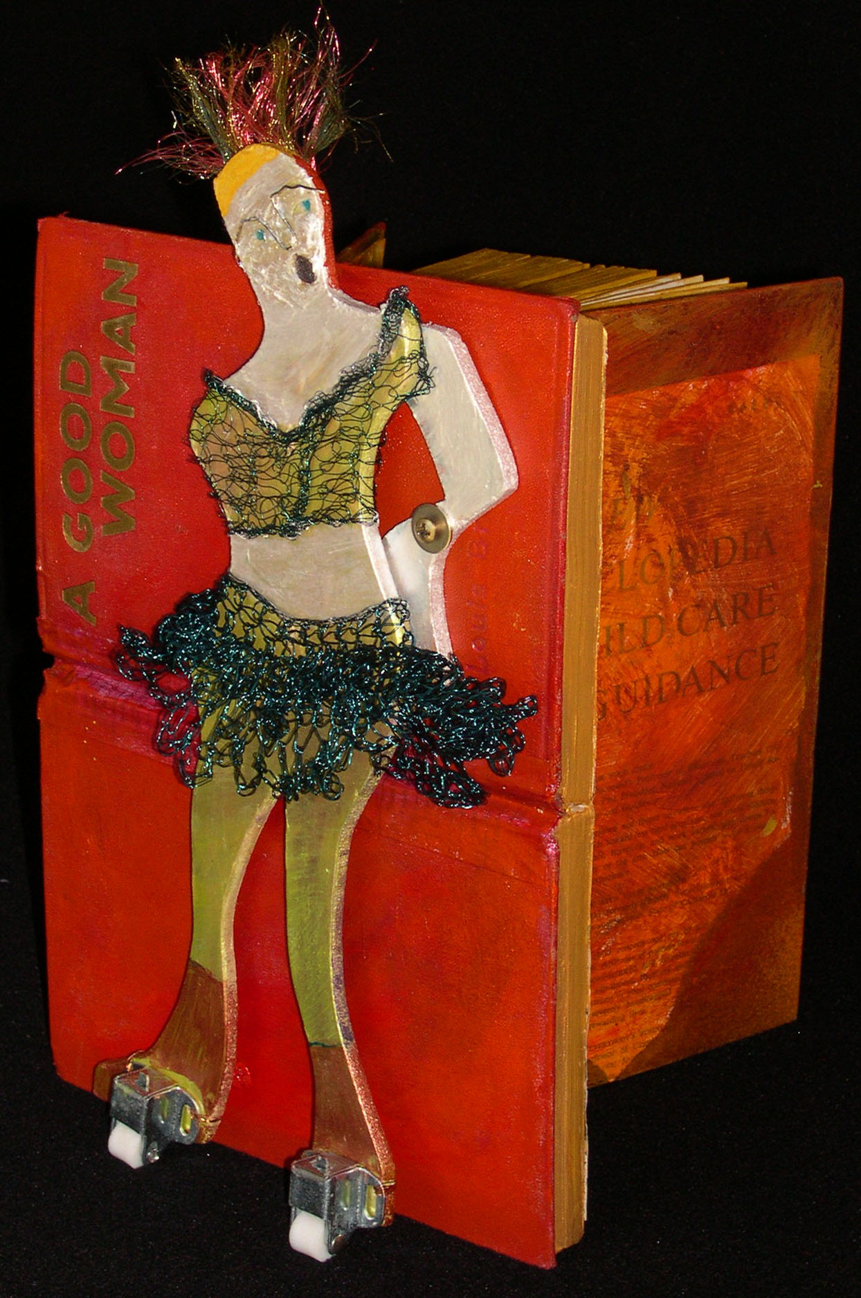 sculpture from recycled books