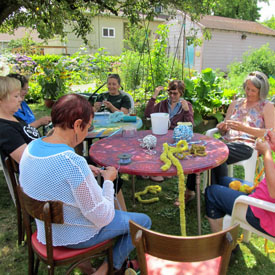 collaborative crochet workshop